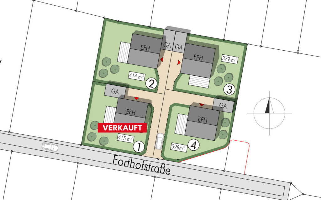 Lageplan Neubaugebiet Forthofstrasse