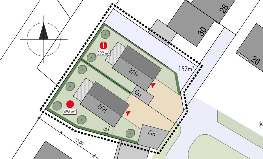 Lageplan unserer Baugebietes in Lage Billinghausen