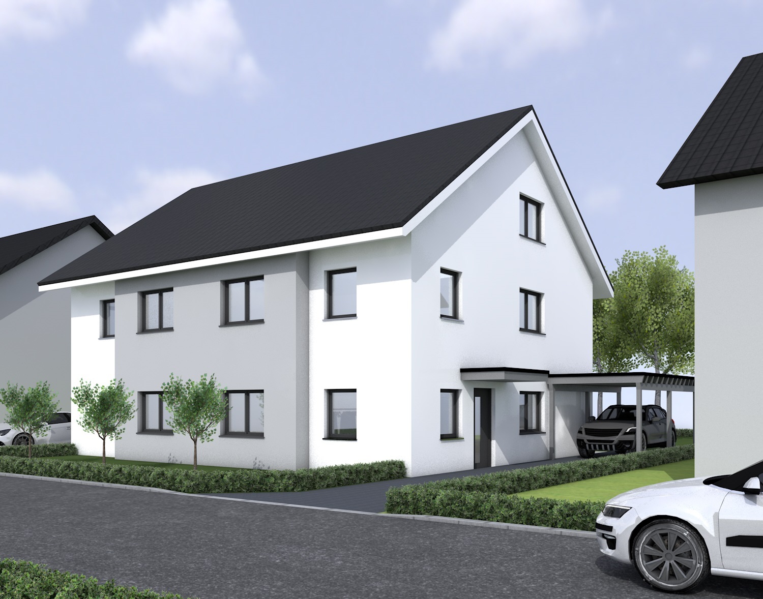 DHH Mittelstraße, AN Auffahrt