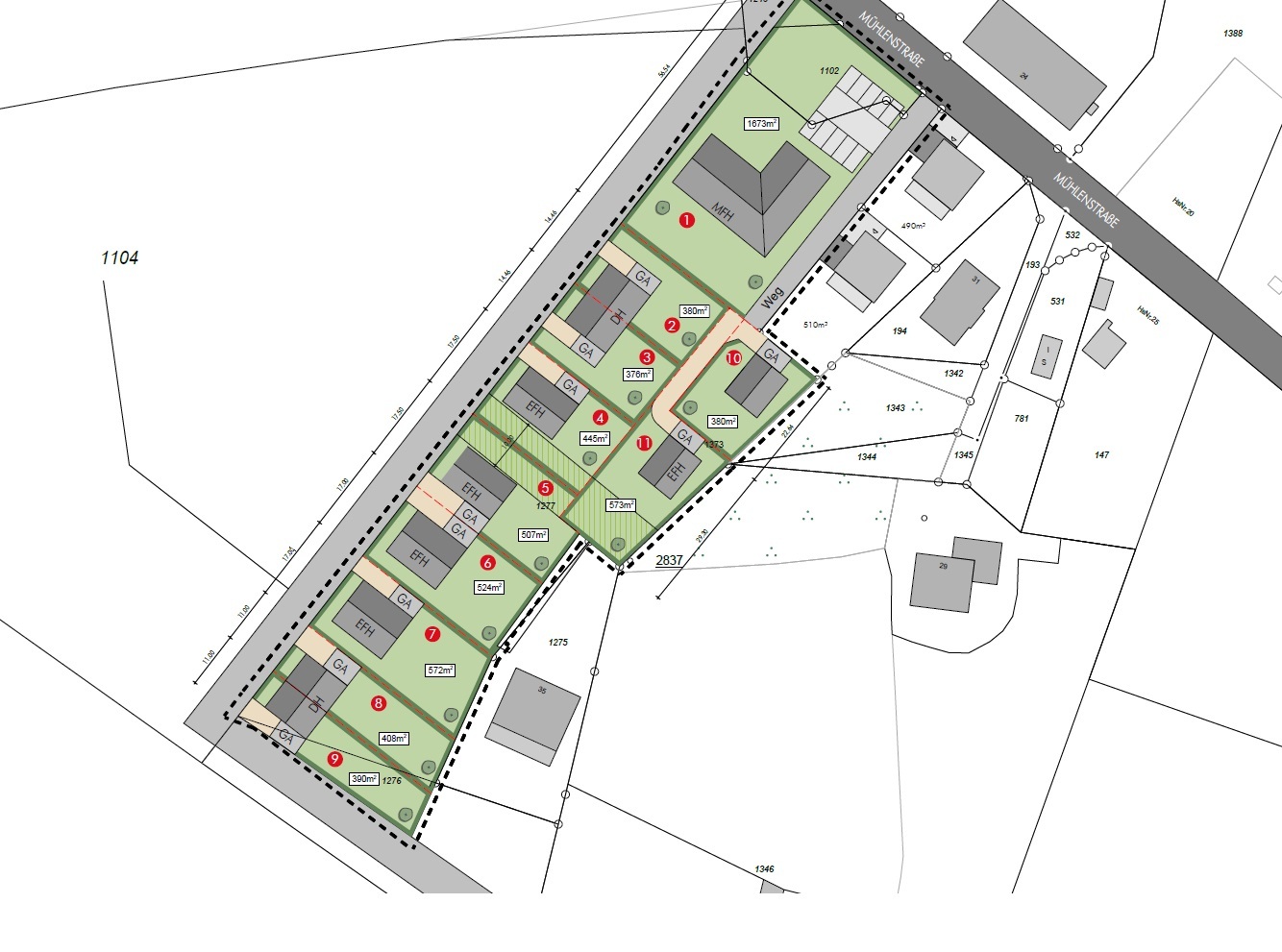 Lageplan Mühlenstraße